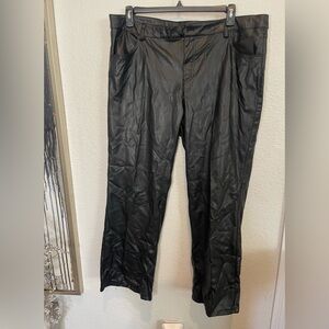 Women’s H&M Black Pants faux leather SIZE 18
